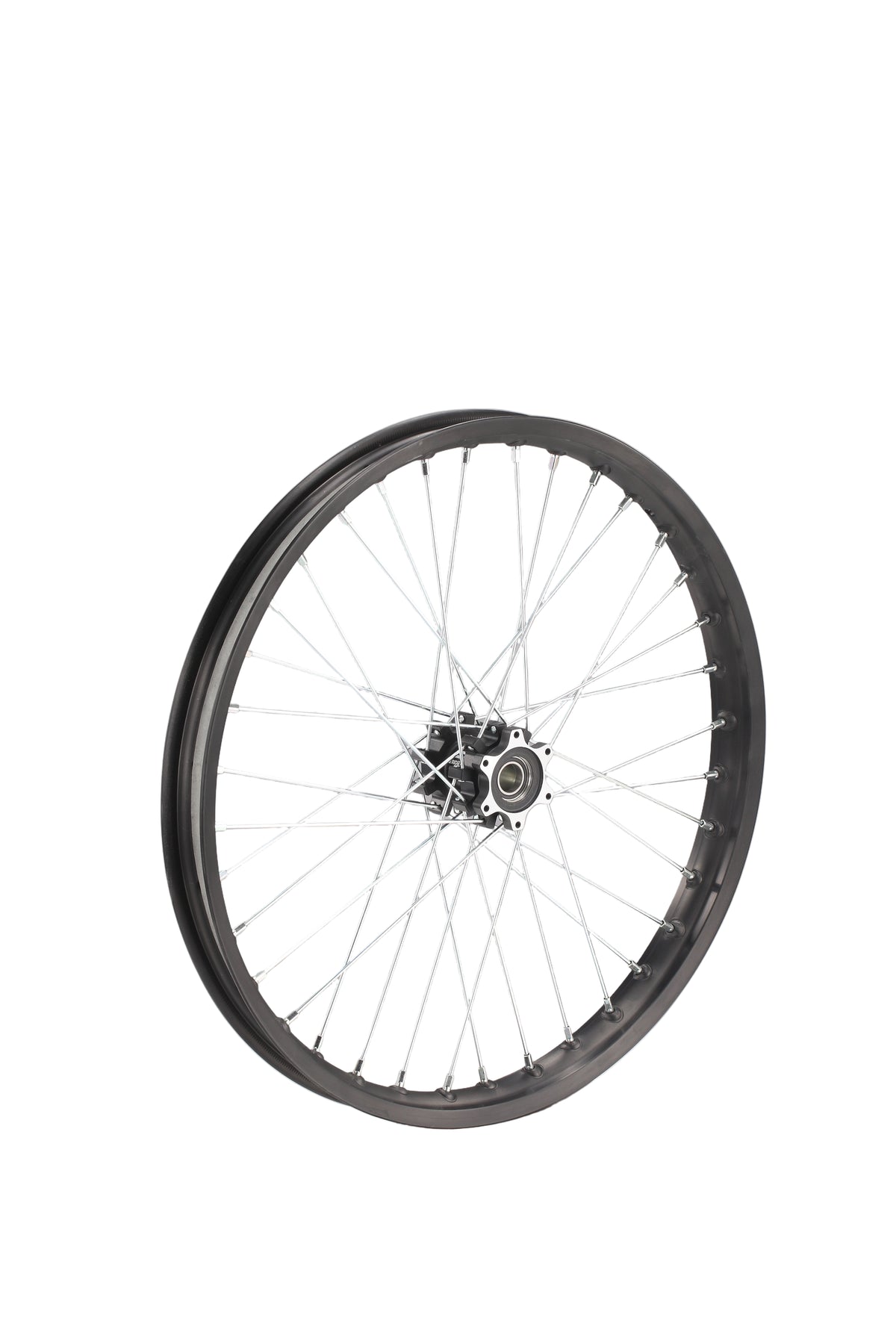 SHE7977 - Front hub assy w/o tire 1.85-16 (J-Bend) white spoke - S 16"