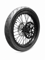 SHE7988+SHE7987 - Black Supermoto Wheel Assembly Set(Front and Rear Wheel Assembly) - SS3.0/SR