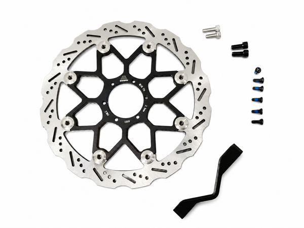 SHE8047 - SS3.0/SR E RIDE PRO 260mm Racing Brake Rotor Kit with Caliper Adapter Bracket – Race Edition High-Performance Floating Disc - Front Disc Only
